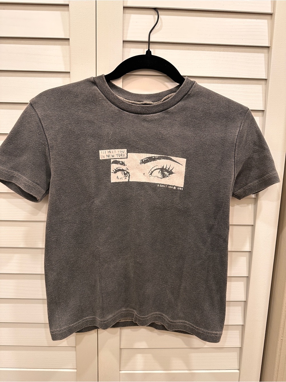 Vintage J. Galt Short Sleeve Graphic Tee - Gray size S Meet Me in New York